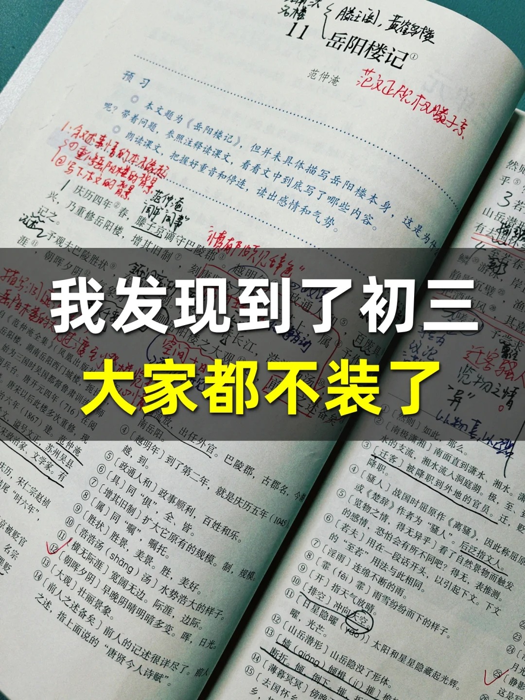 我发现了到了初三，大家都不装了……