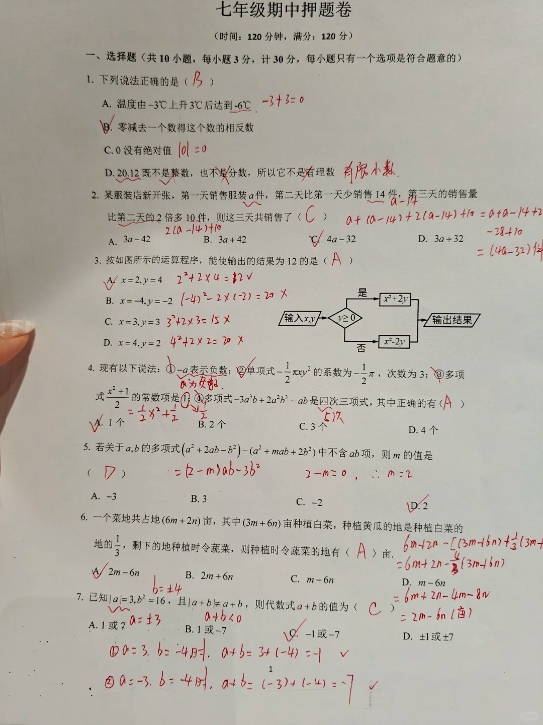 初一｜答应我，期中考之前一定要做这份！
